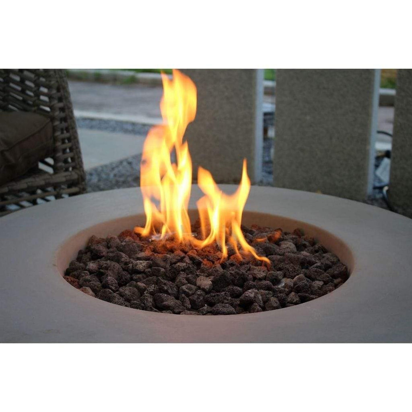 Modeno Roca 34" Gray Bowl Concrete Natural Gas Fire Table