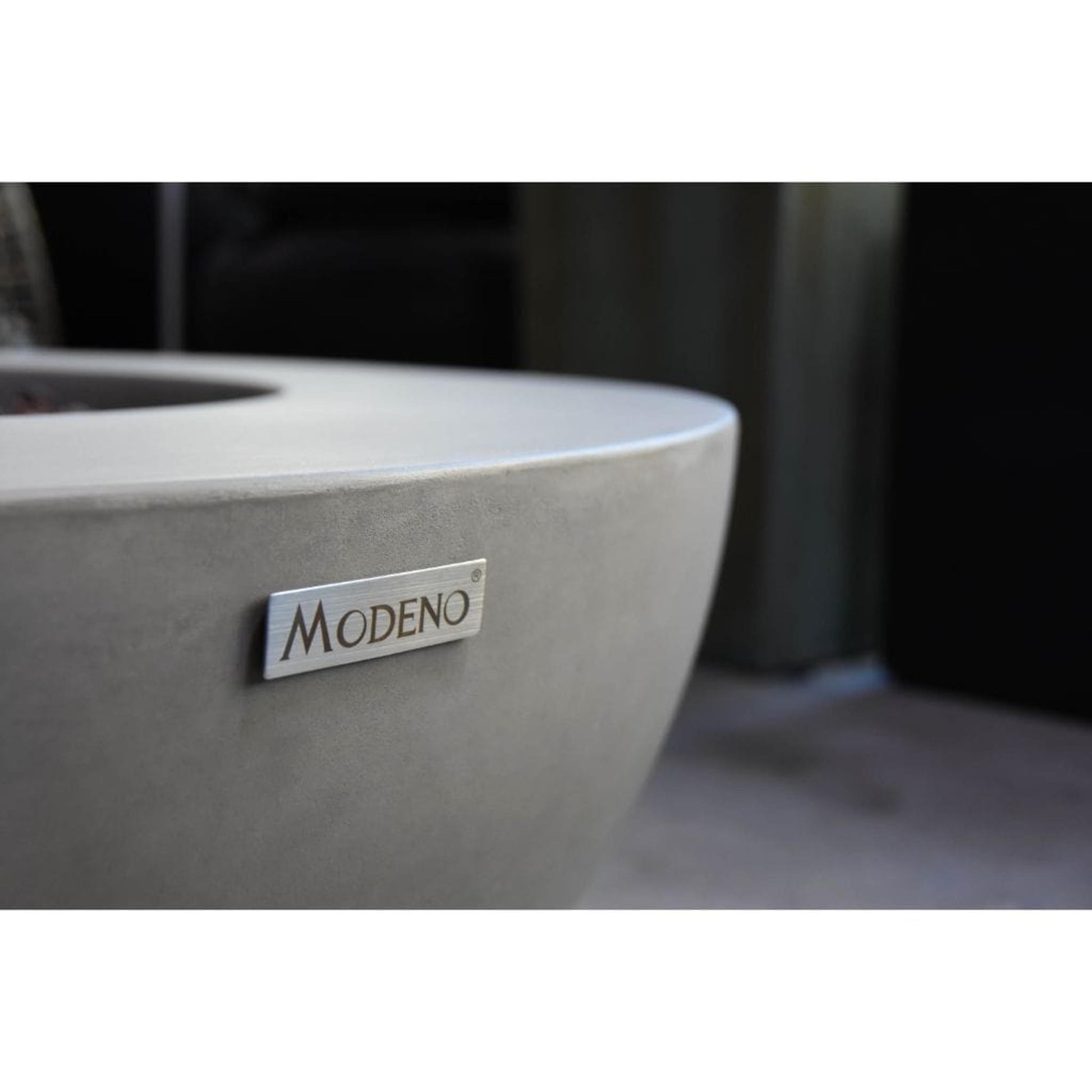 Modeno Roca 34" Gray Bowl Concrete Natural Gas Fire Table