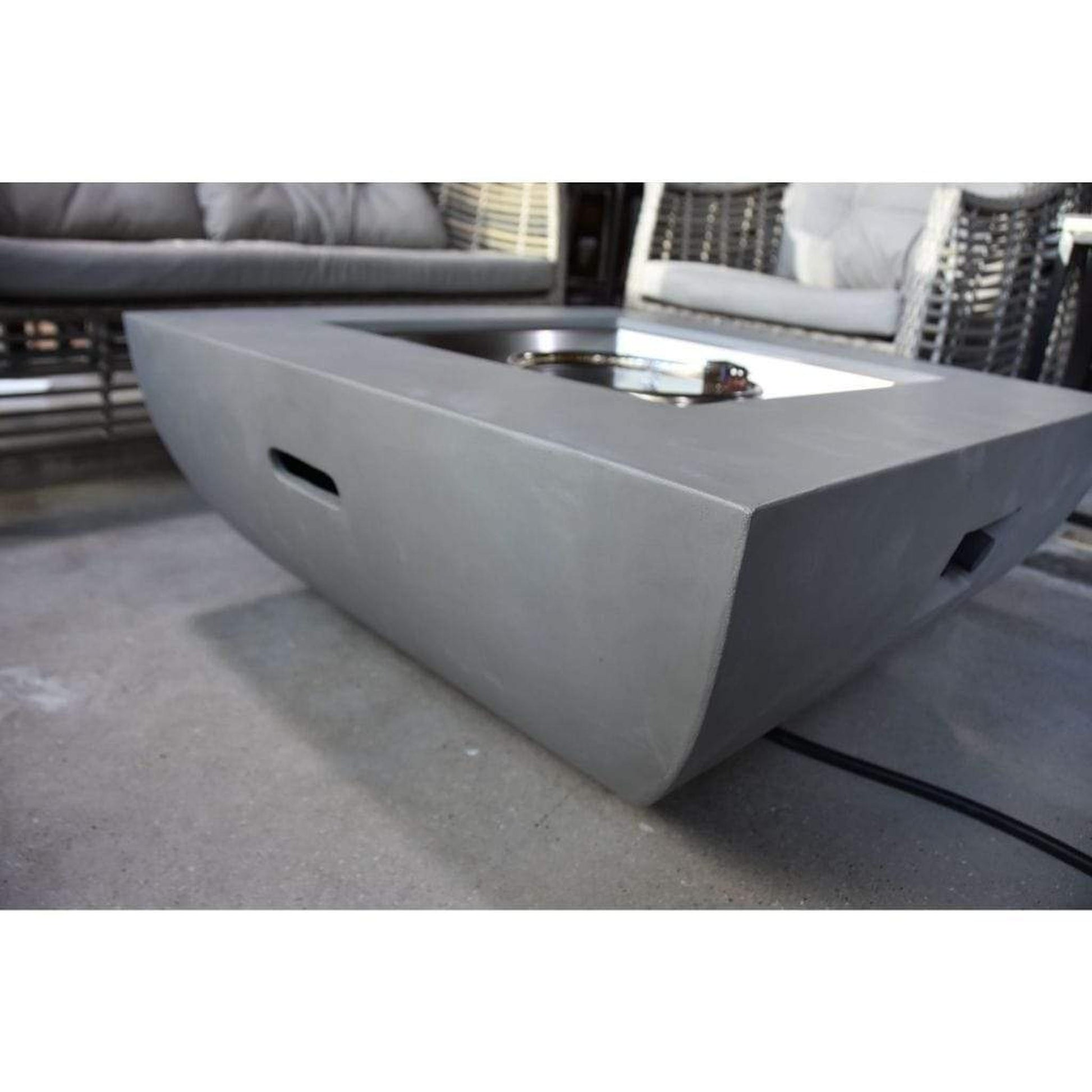 Modeno Westport 34" Gray Square Liquid Propane Fire Bowl