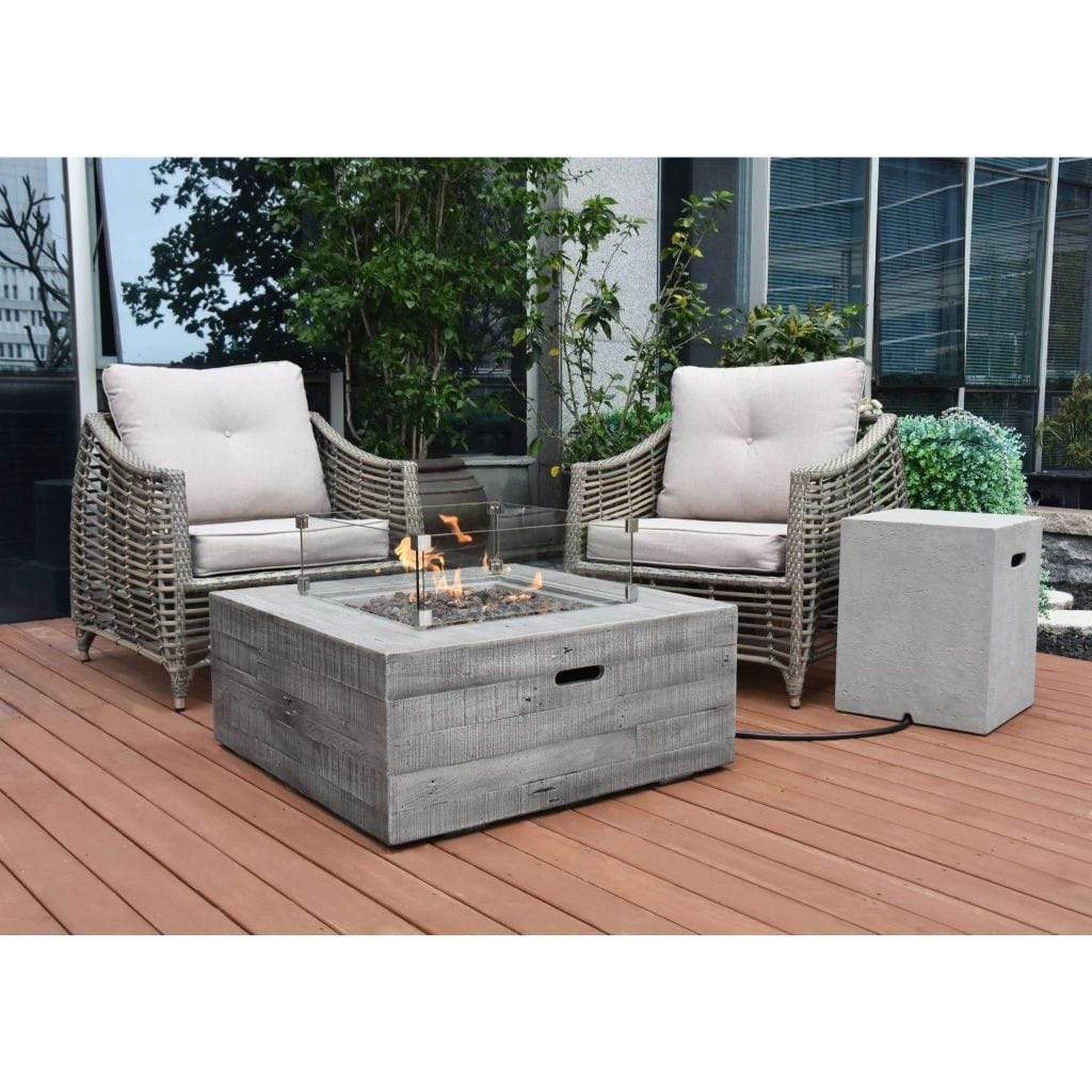 Modeno Wilton 34" Classic Gray Liquid Propane Propane Fire Table