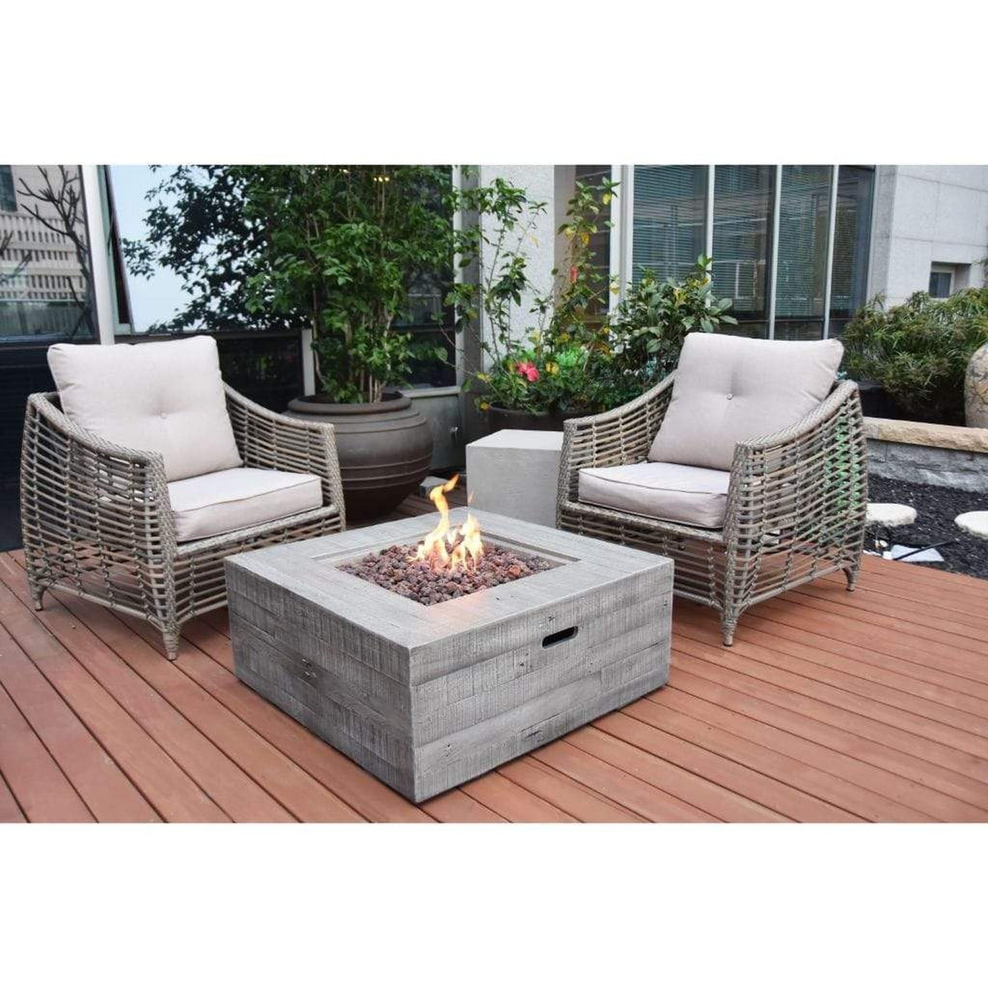 Modeno Wilton 34" Classic Gray Natural Gas Natural Gas Fire Table