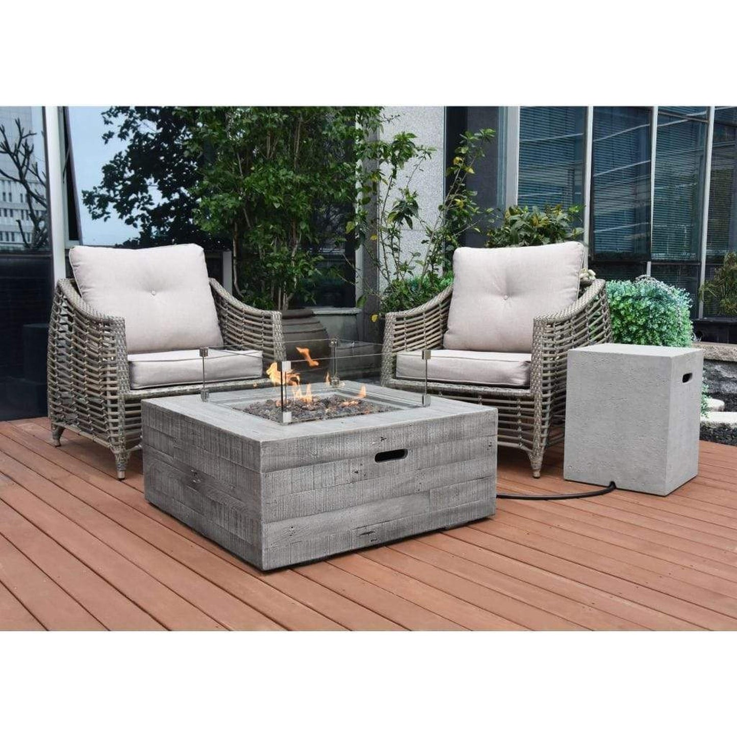 Modeno Wilton 34" Classic Gray Natural Gas Natural Gas Fire Table