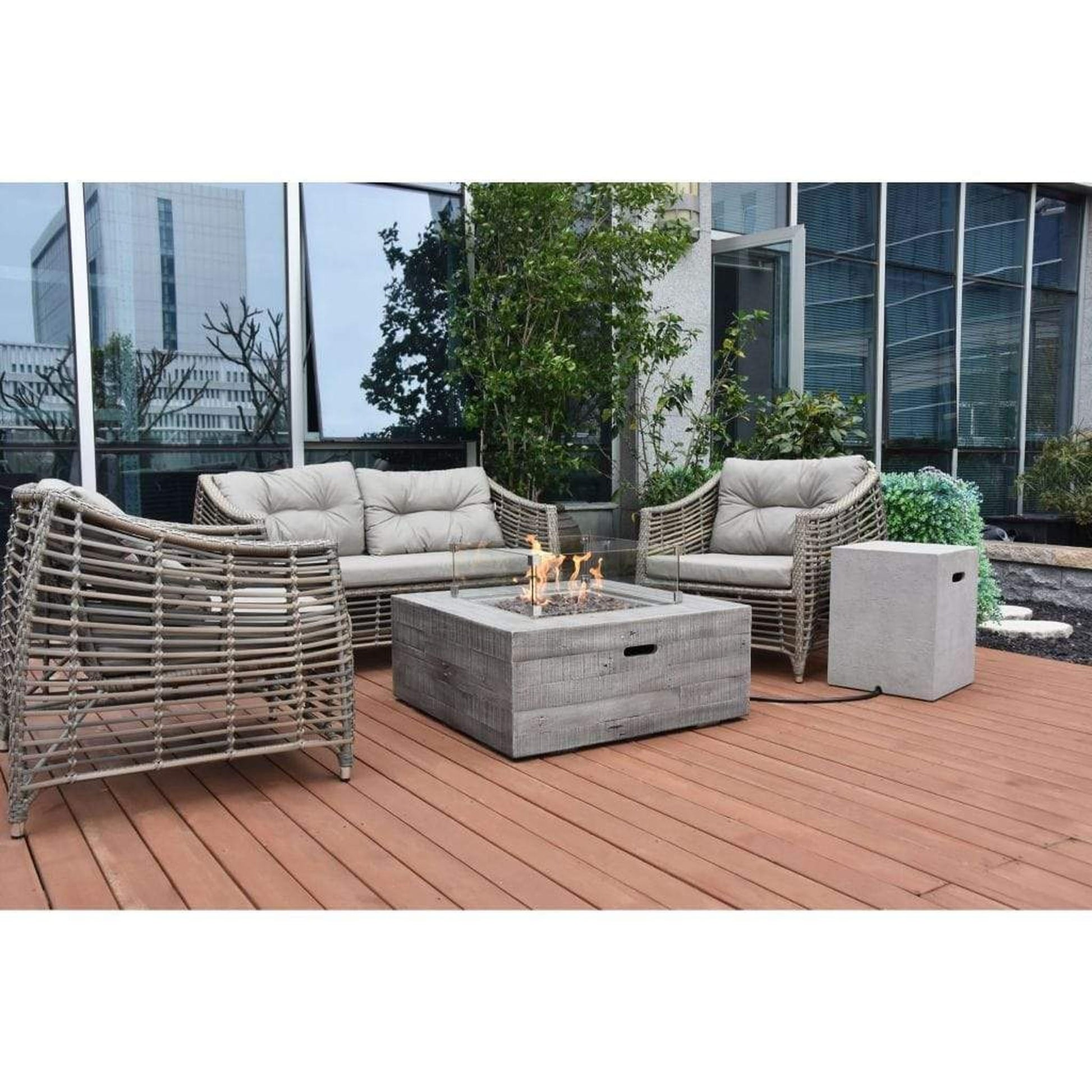 Modeno Wilton 34" Classic Gray Natural Gas Natural Gas Fire Table