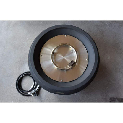 Modeno York 27" Black Concrete Natural Gas Fire Bowl