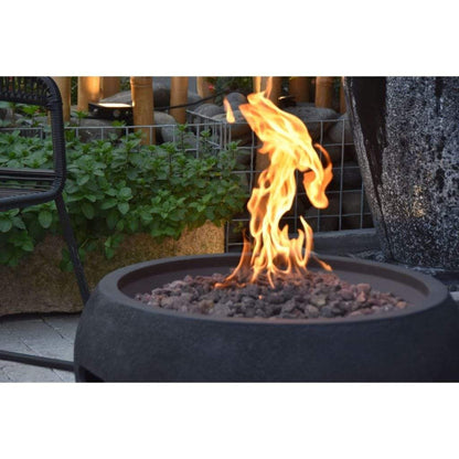 Modeno York 27" Black Concrete Natural Gas Fire Bowl