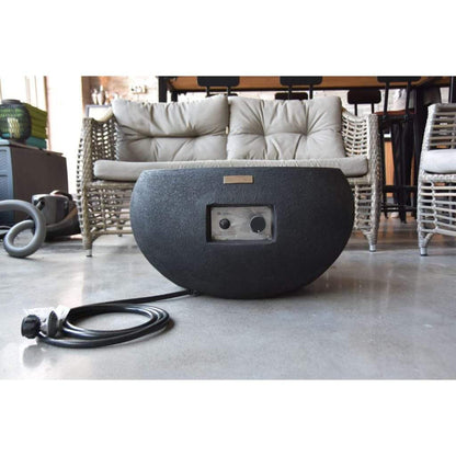 Modeno York 27" Black Concrete Natural Gas Fire Bowl