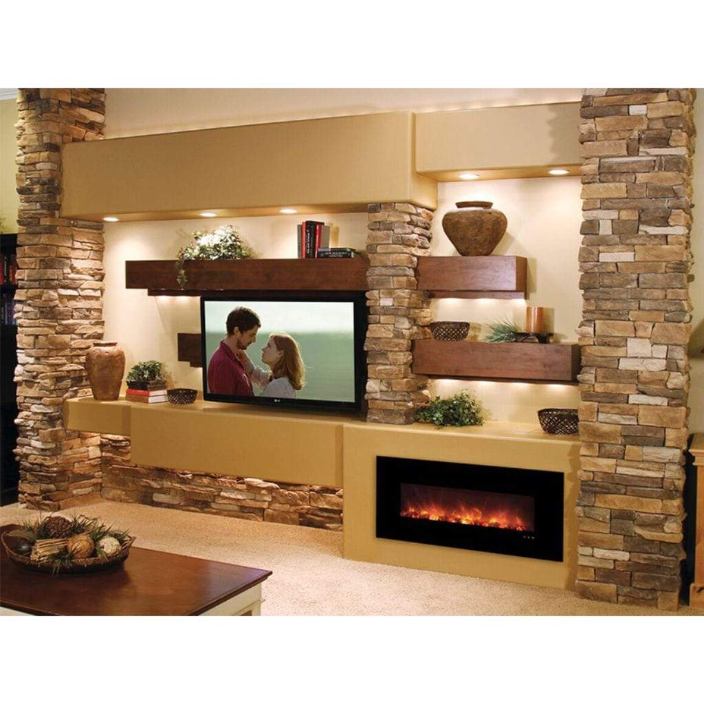 Modern Flames 43" Fantastic Flame No Heat Built-In/Wall Mounted Electric Fireplace