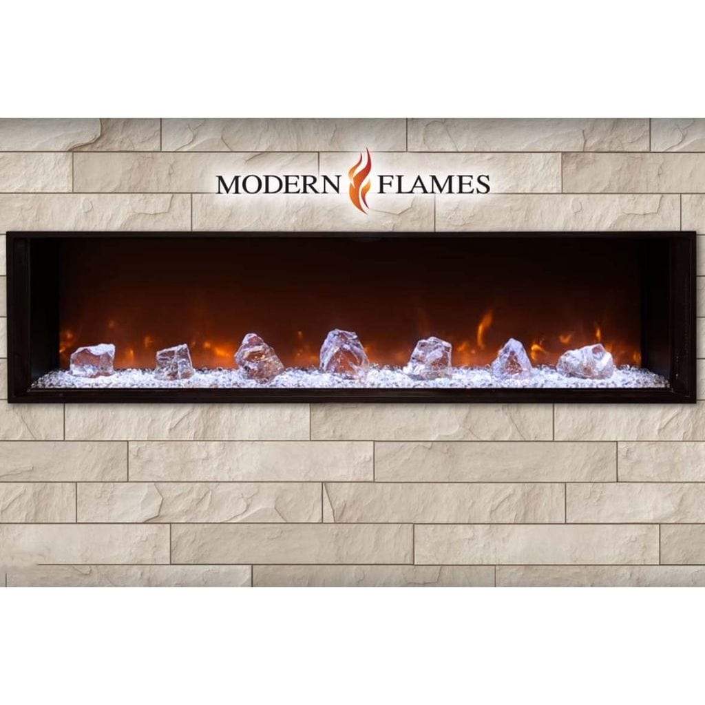 Modern Flames Big Glass Chunk & Glacier Crystal Diamond Glass Accent Kits for Landscape Electric Fireplaces