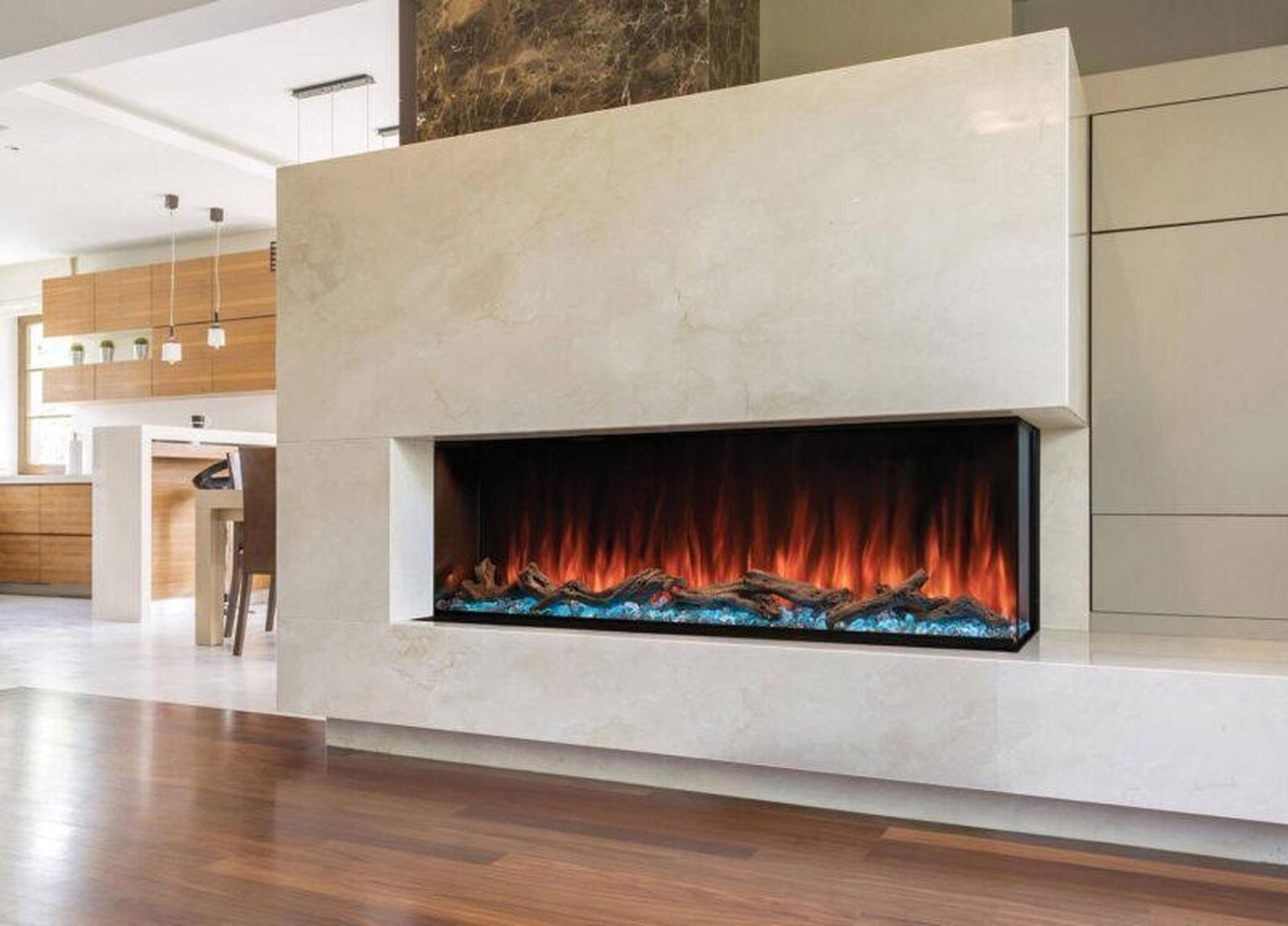 Modern Flames Landscape Pro 96" Multi-Sided Built-in Electric Fireplace