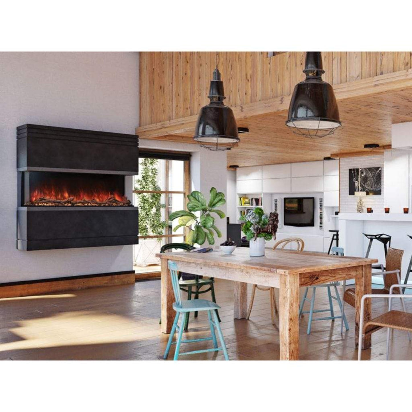 Modern Flames Landscape Pro 120" Multi-Sided Built-in Electric Fireplace