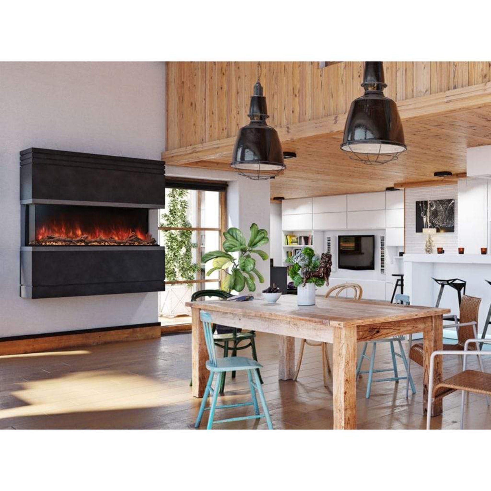 Modern Flames Landscape Pro 120" Multi-Sided Built-in Electric Fireplace