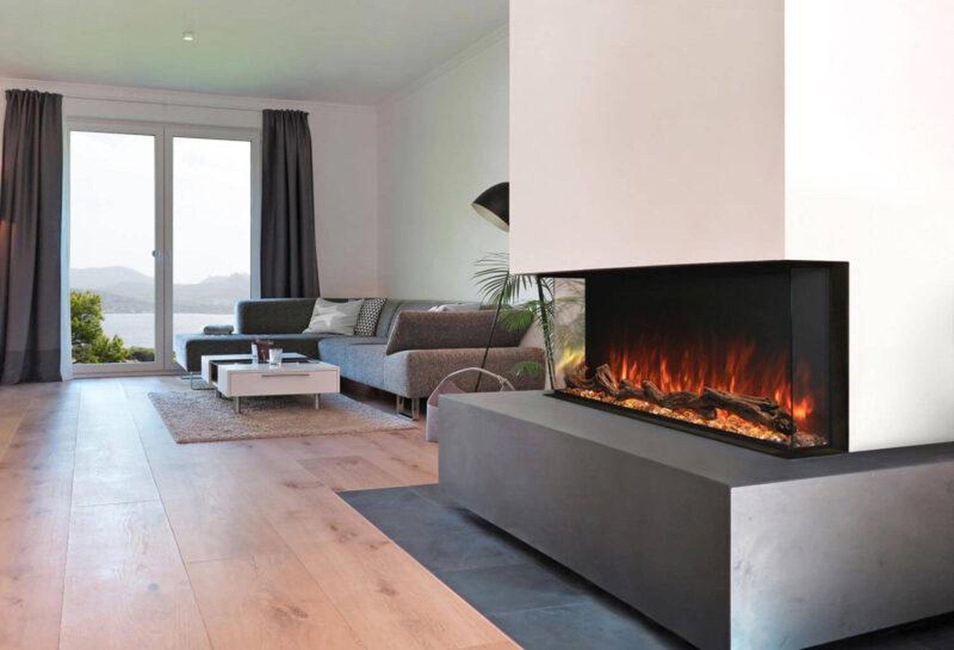 Modern Flames Landscape Pro 96" Multi-Sided Built-in Electric Fireplace