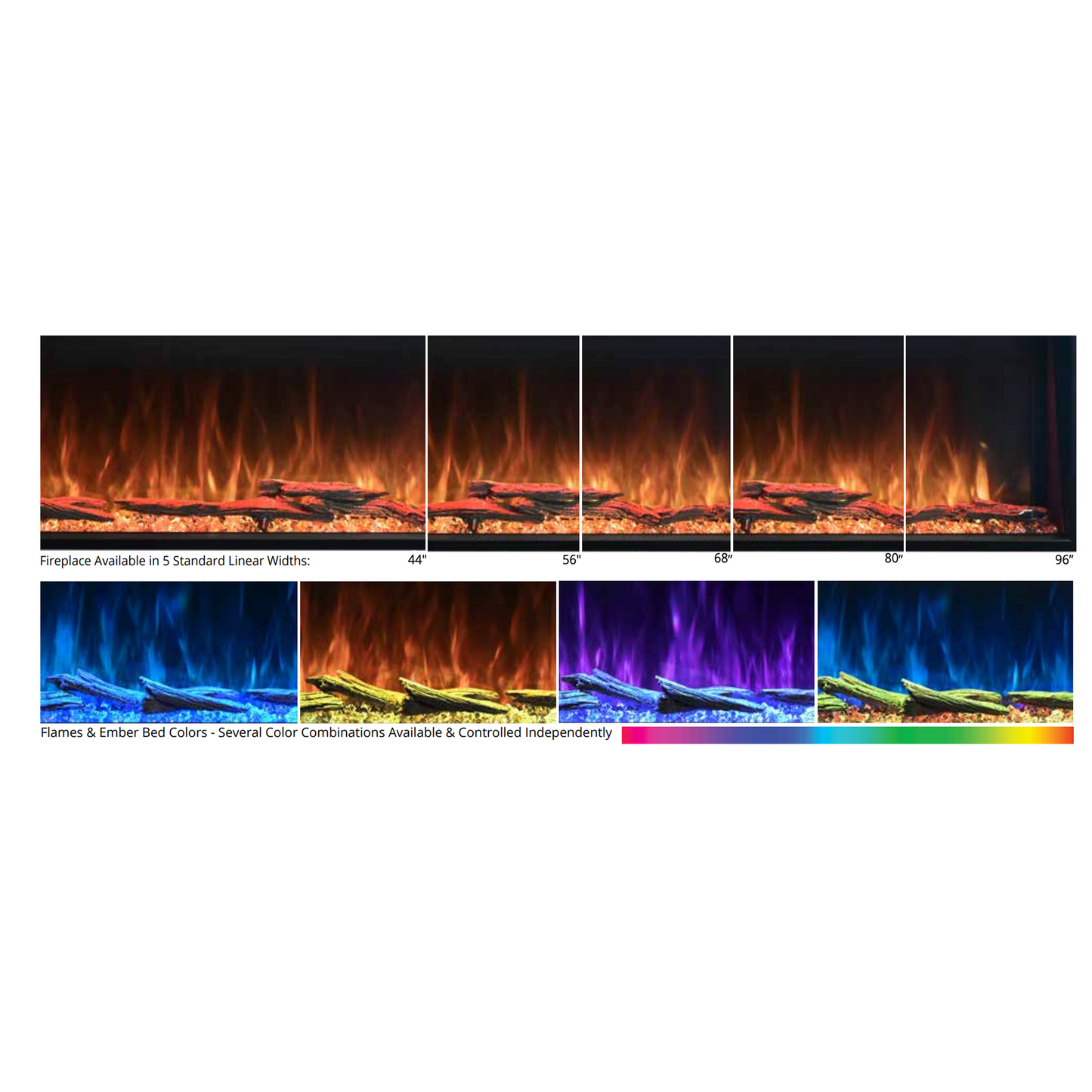 Modern Flames Landscape Pro Slim 96" Built-in Electric Fireplace