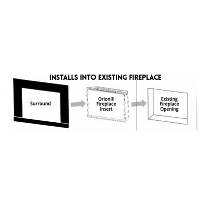 Modern Flames Large 7" Optional Surround for Orion 26 Traditional Fireplace
