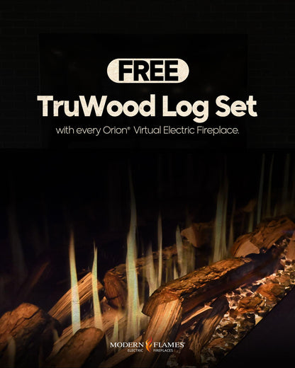 Modern Flames Orion Multi 120" Heliovision Built-in / Wall-Mounted Linear Smart Virtual Electric Fireplace