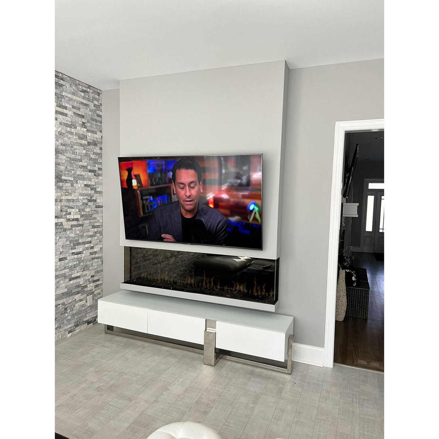 Modern Flames Orion Multi 120" Heliovision Vent-Free Built-in / Wall-Mounted Linear Smart Virtual Electric Fireplace
