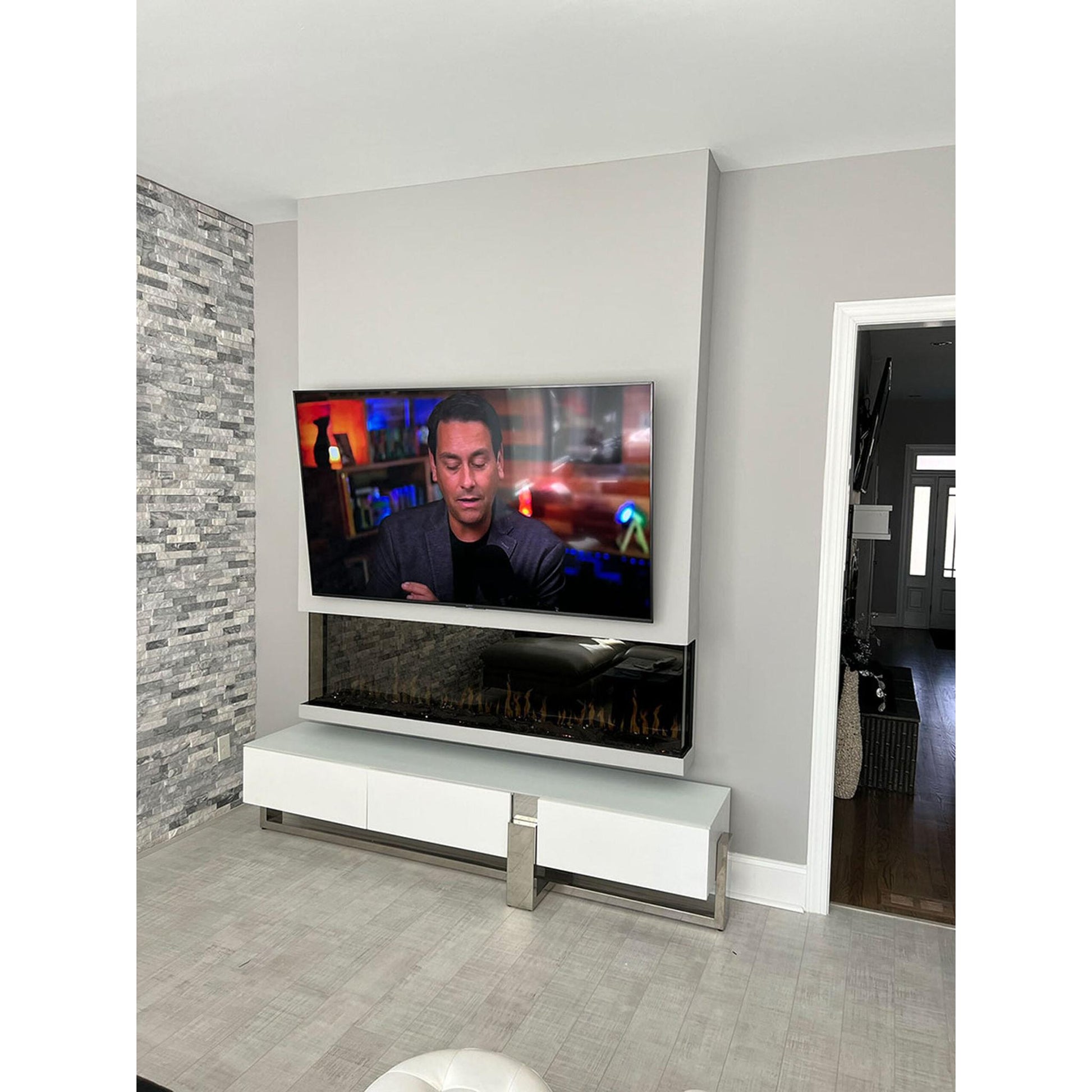 Modern Flames Orion Multi 120" Heliovision Vent-Free Built-in / Wall-Mounted Linear Smart Virtual Electric Fireplace