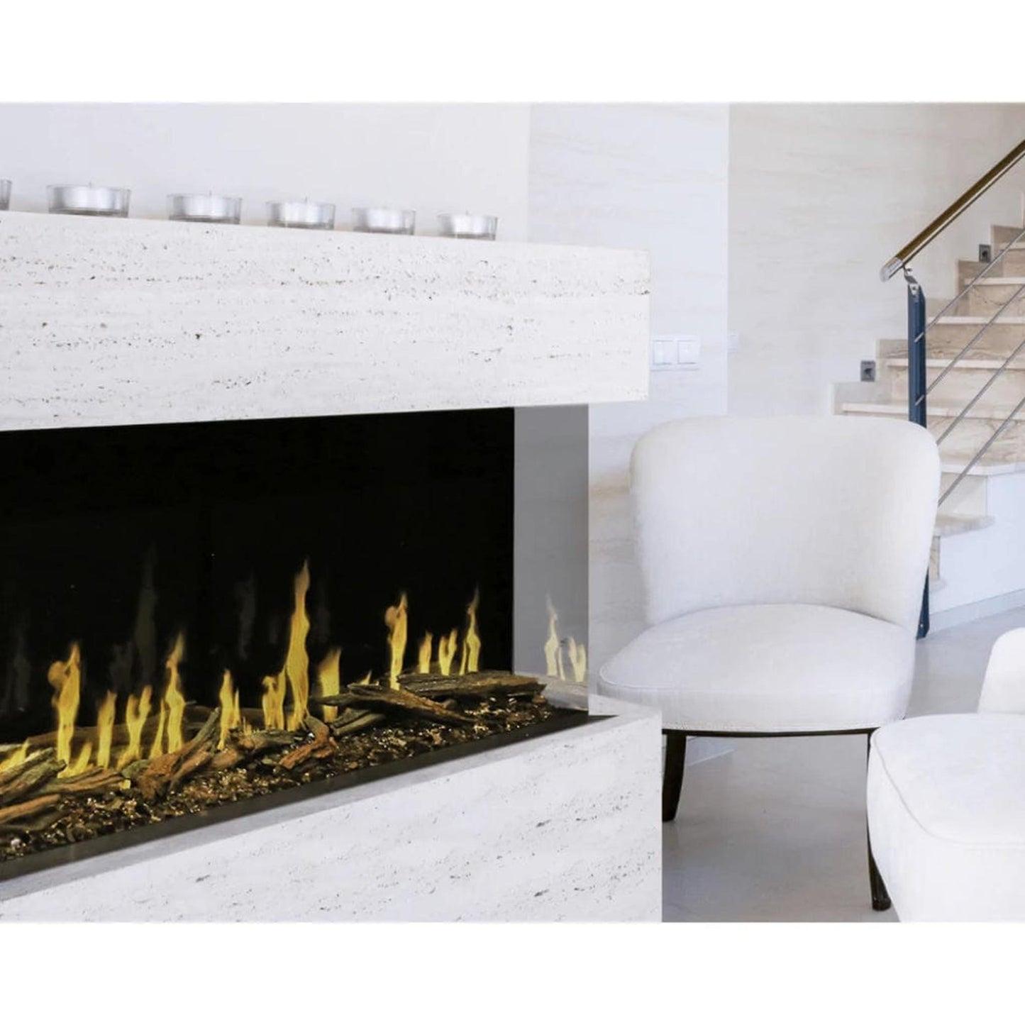 Modern Flames Orion Multi 60" Heliovision Built-in / Wall-Mounted Linear Smart Virtual Electric Fireplace