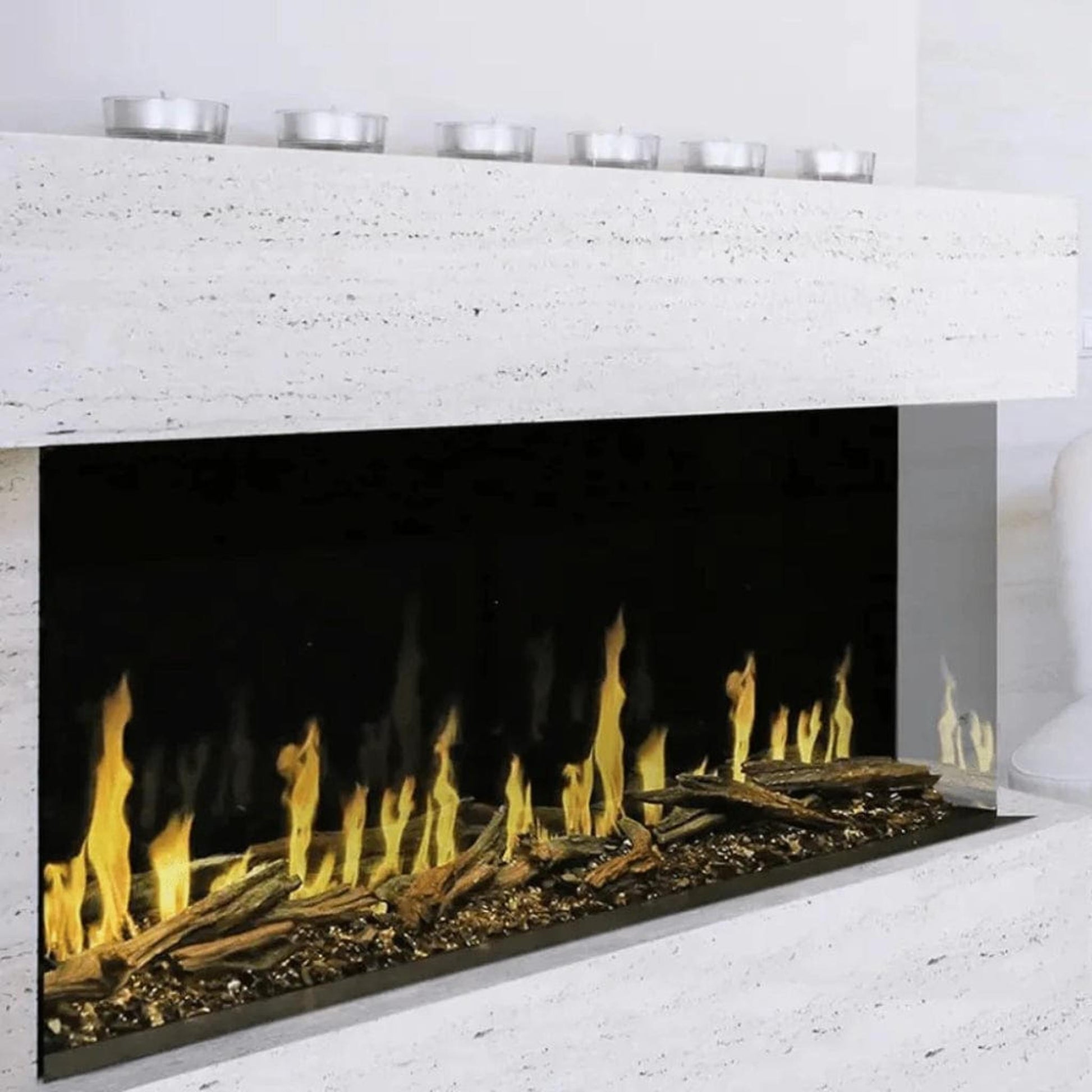 Modern Flames Orion Multi 76" Heliovision Built-in / Wall-Mounted Linear Smart Virtual Electric Fireplace