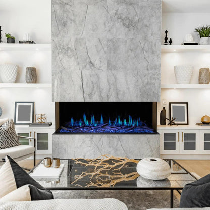 Modern Flames Orion Multi 76" Heliovision Built-in / Wall-Mounted Linear Smart Virtual Electric Fireplace