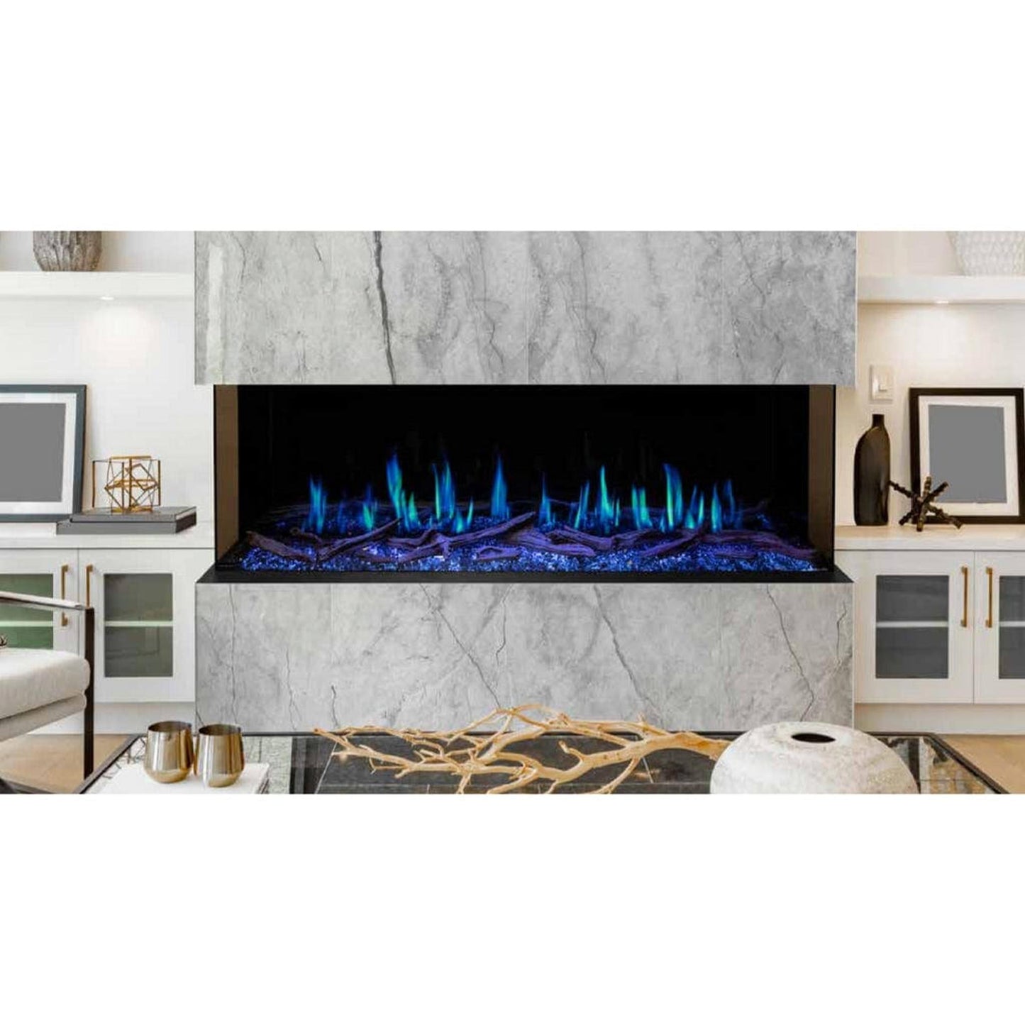 Modern Flames Orion Multi 76" Heliovision Built-in / Wall-Mounted Linear Smart Virtual Electric Fireplace