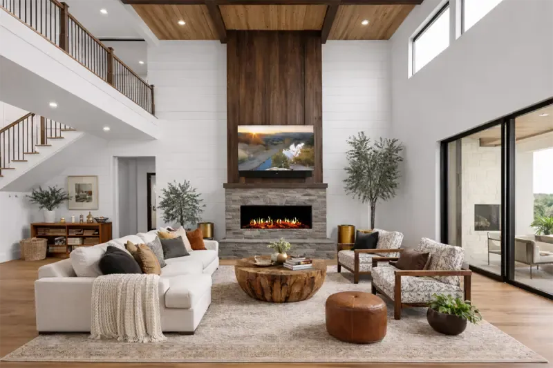 Modern Flames Orion Multi V2 52" Built-in / Wall-Mounted Virtual LCD Electric Fireplace