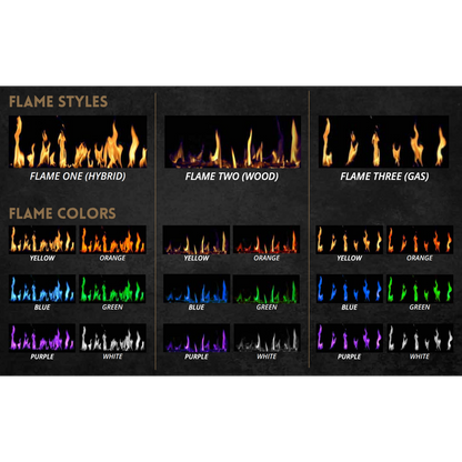 Modern Flames Orion Slim 100" Heliovision Built-in / Wall-Mounted Linear Smart Virtual Electric Fireplace