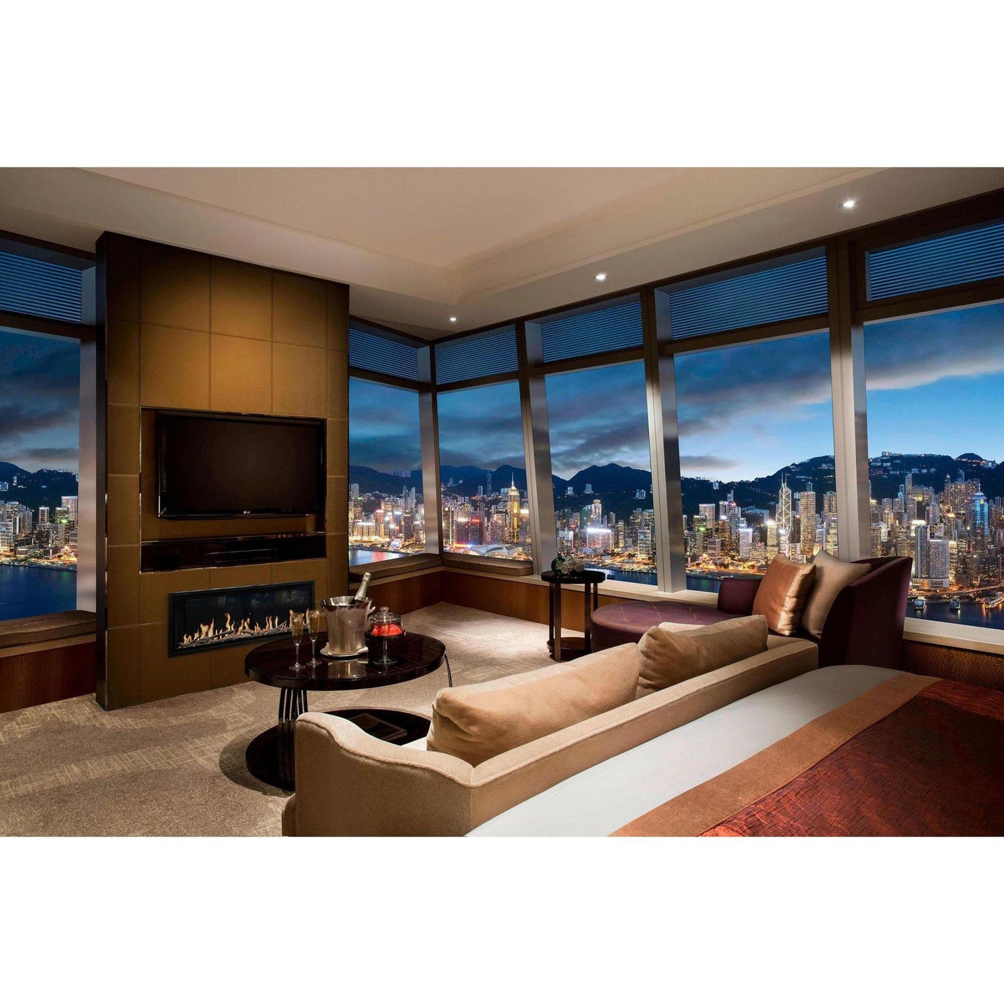 Modern Flames Orion Slim 52" Heliovision Built-in / Wall-Mounted Linear Smart Virtual Electric Fireplace