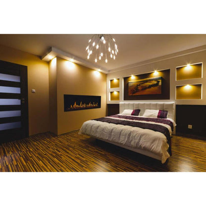 Modern Flames Orion Slim 76" Heliovision Built-in / Wall-Mounted Linear Smart Virtual Electric Fireplace