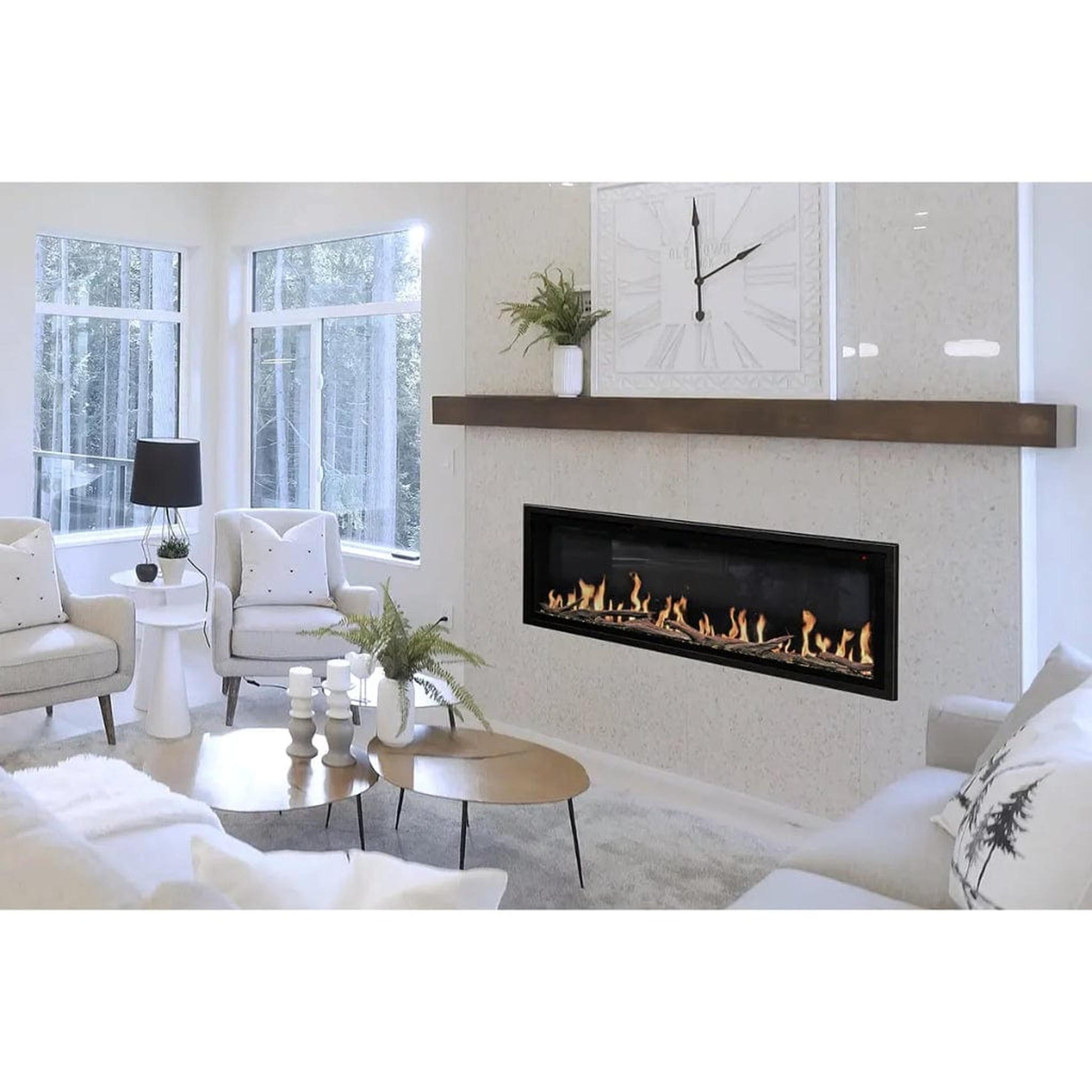 Modern Flames Orion Slim 52" Heliovision Built-in / Wall-Mounted Linear Smart Virtual Electric Fireplace