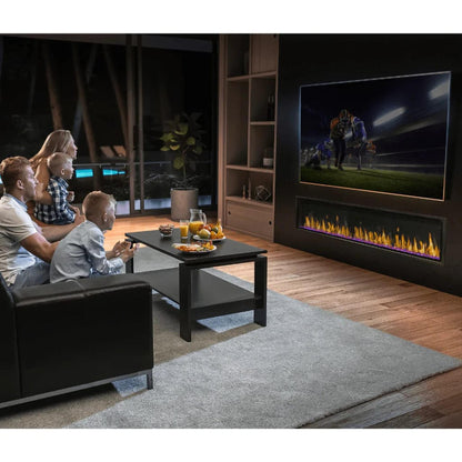 Modern Flames Orion Slim 76" Heliovision Built-in / Wall-Mounted Linear Smart Virtual Electric Fireplace