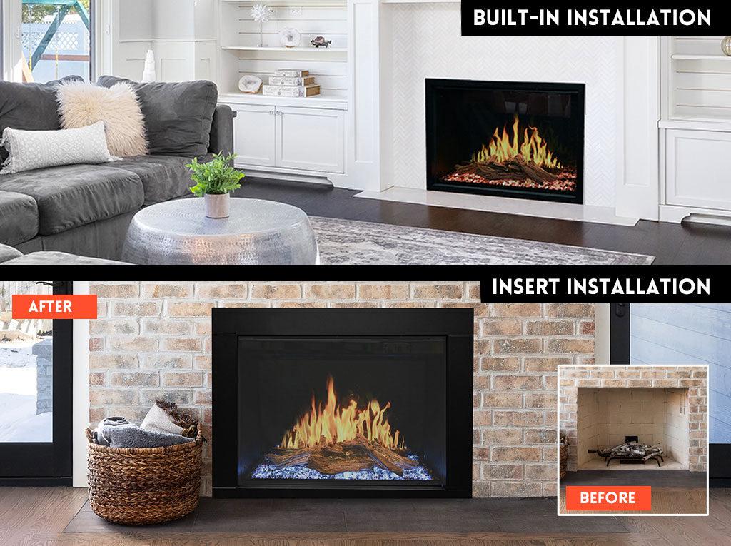 Modern Flames Orion Traditional Virtual 30" Built-in Electric Fireplace Insert