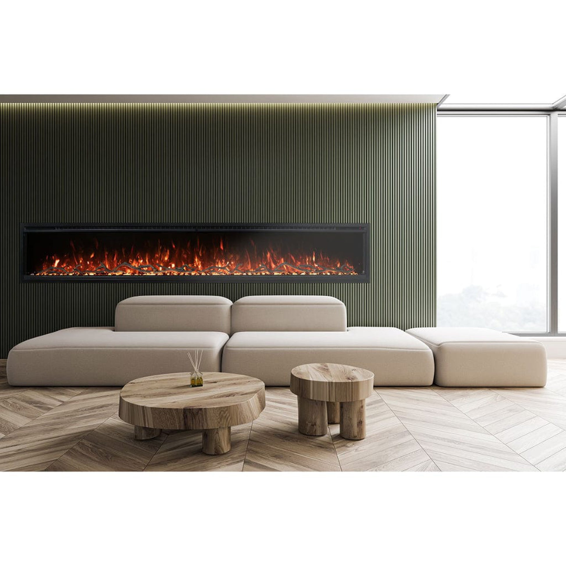 Modern Flames Spectrum Slimline 100" Wall-Mounted / Recessed Electric Fireplace