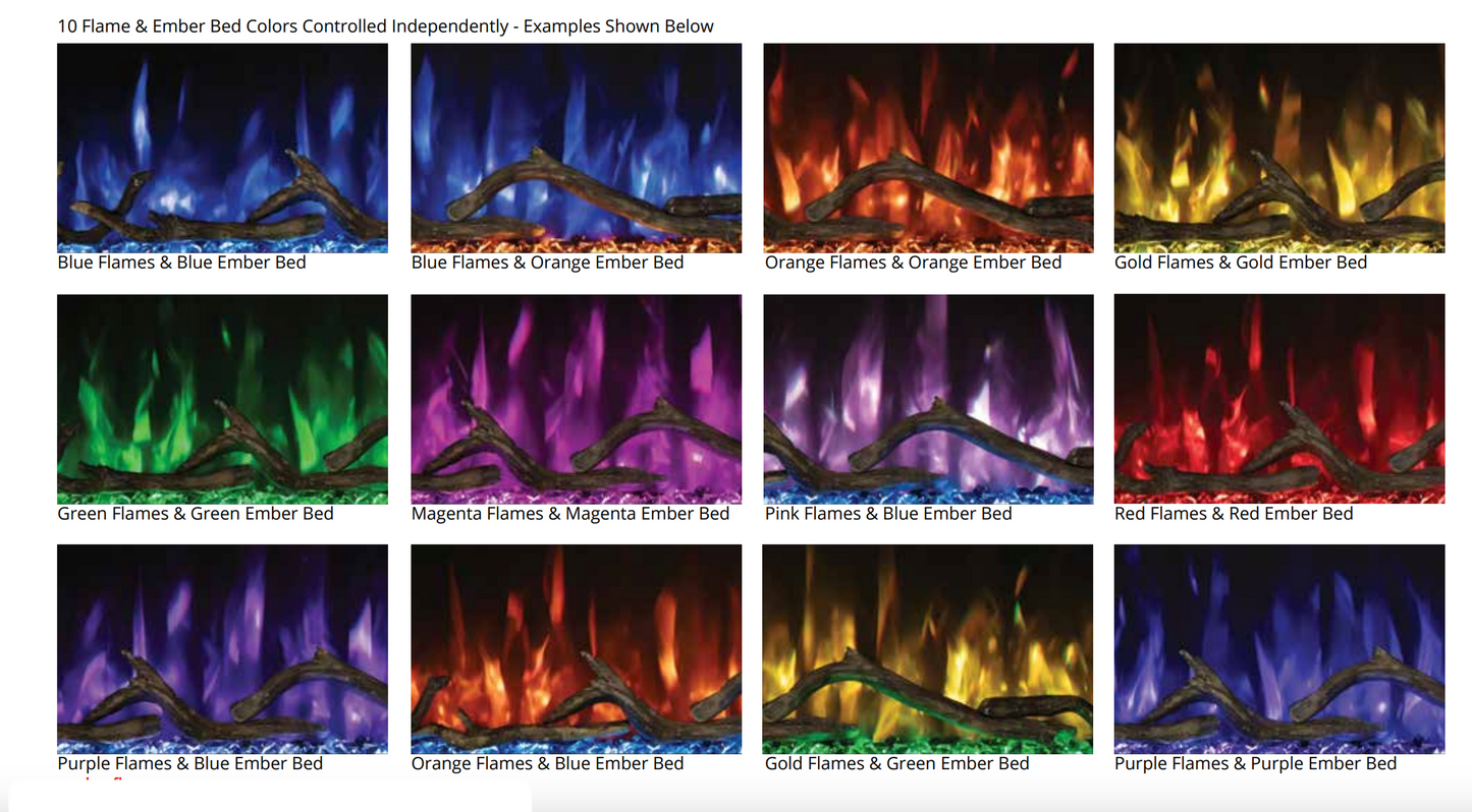 Modern Flames Spectrum Slimline 100" Wall-Mounted / Recessed Electric Fireplace