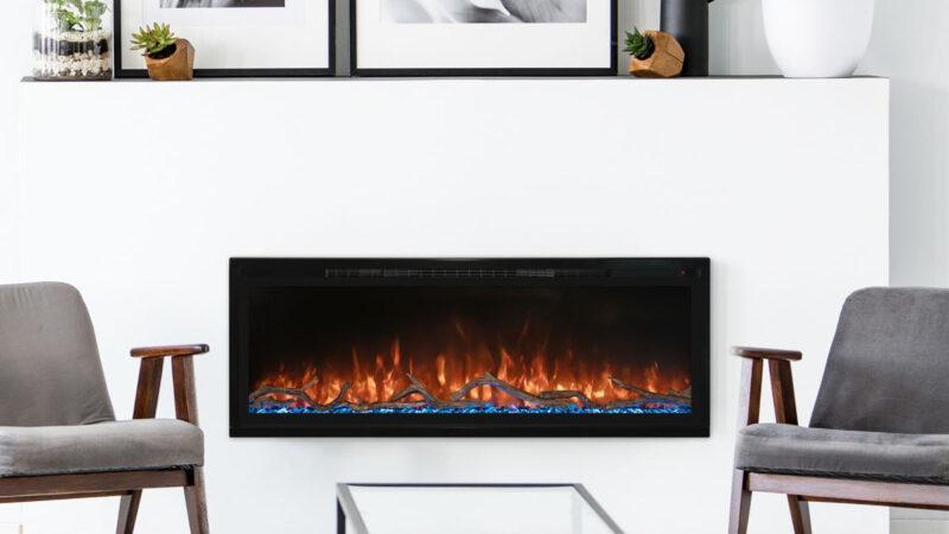 Modern Flames Spectrum Slimline 100" Wall-Mounted / Recessed Electric Fireplace