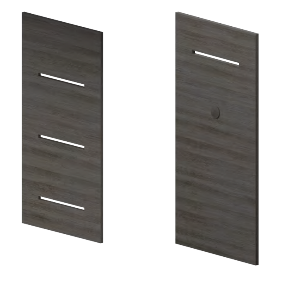 Modern Flames Weathered Walnut Allwood Double Side Wall With Shelves for Allwood Main Wall and Orion Slim 60" Fireplace - 2 Sides