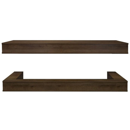 Modern Flames Weathered Walnut Studio Suite Floating Mantel Set for 52" Orion Multi Fireplace