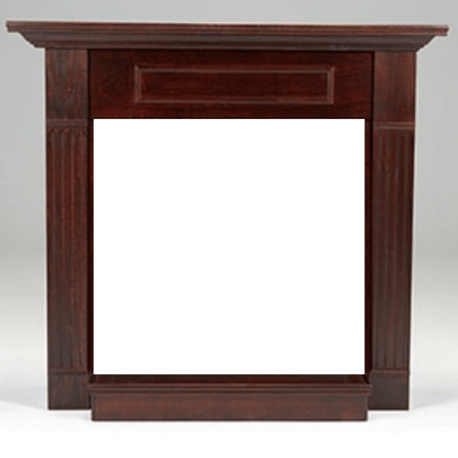 Monessen 24" Dark Cherry Wall Cabinet Surround With Built-in Hearth For Fireplaces