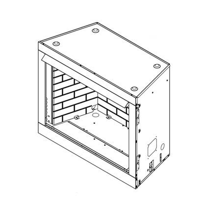 Monessen 32" Attribute Universal Circulating Vent Free Firebox with Radiant Face and Multitonal Brown/Gray Reversible Interior Panels