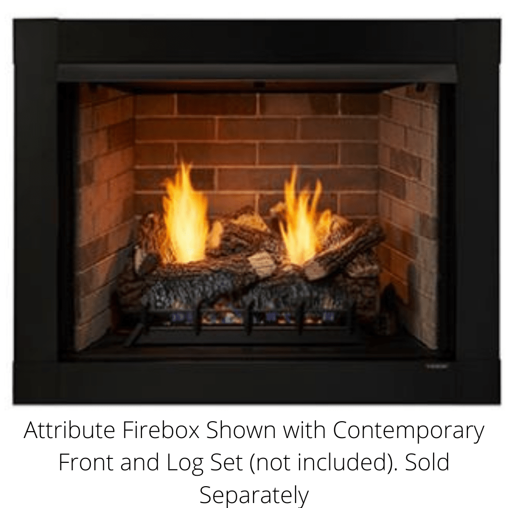 Monessen 32" Attribute Universal Circulating Vent Free Firebox with Radiant Face and Multitonal Brown/Gray Reversible Interior Panels