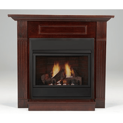 Monessen 32" Dark Cherry Surround Wall Mantel Cabinet With Hearth