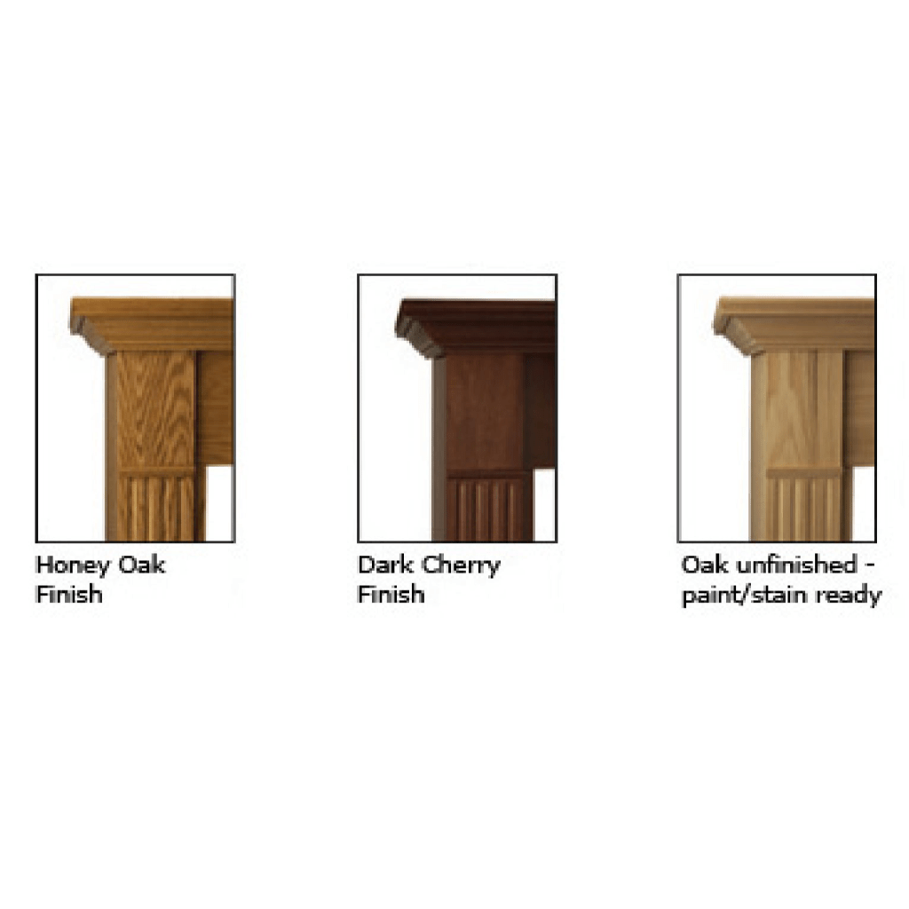 Monessen 32" Honey Oak Wall Cabinet Surround With Built-in Hearth For Fireplaces