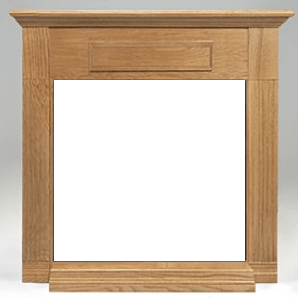 Monessen 32" Honey Oak Wall Cabinet Surround With Built-in Hearth For Fireplaces