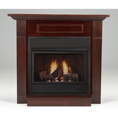 Monessen 36" Dark Cherry Surround Wall Mantel Cabinet With Hearth