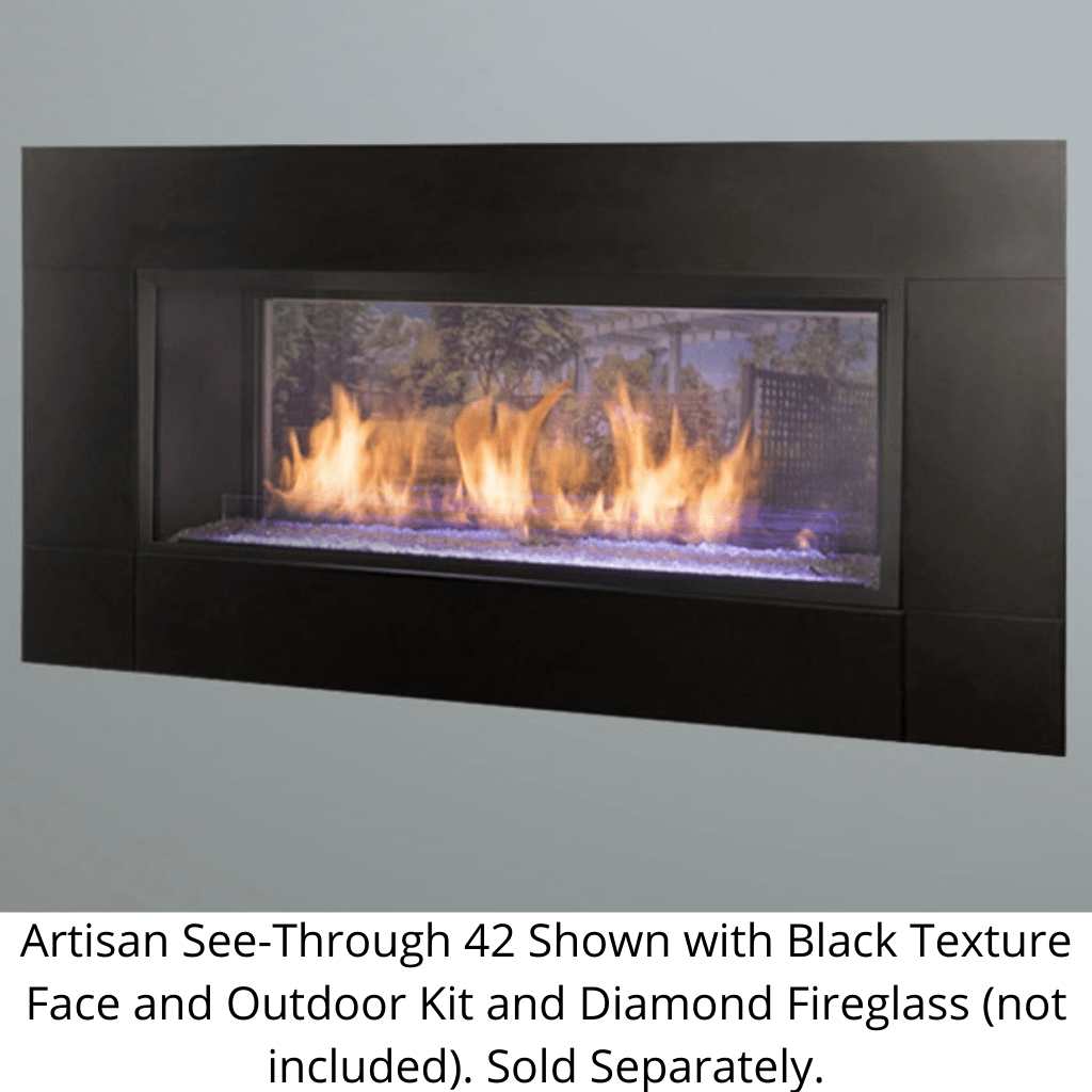 Monessen 42" Artisan Vent Free See-Through Linear Fireplace with IntelliFire Plus IPI Control