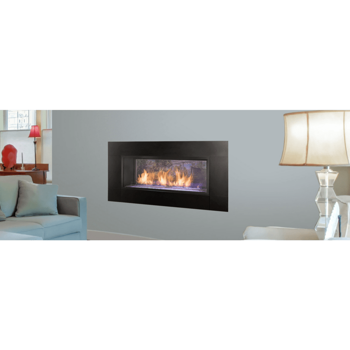 Monessen 42" Artisan Vent Free See-Through Linear Fireplace with Signa ...