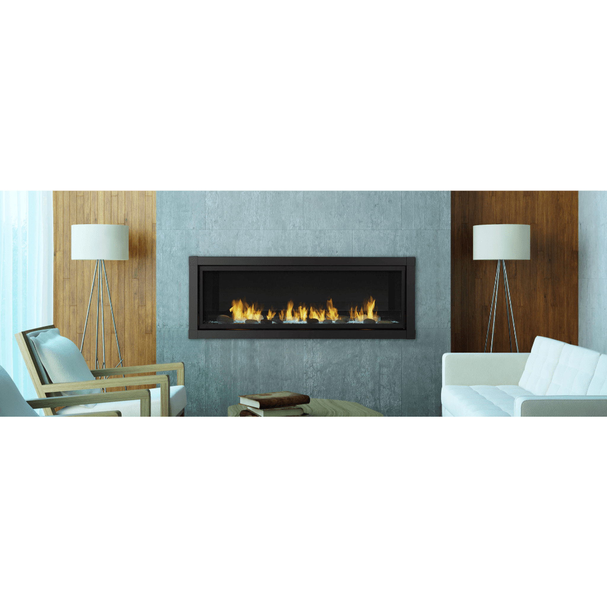 Monessen 60" Artisan Vent Free Linear Fireplace with IntelliFire Plus ...