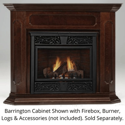 Monessen 61" Barrington Adjustable Wood Wall Cabinet for Model Symphony/VFC32 Fireplace
