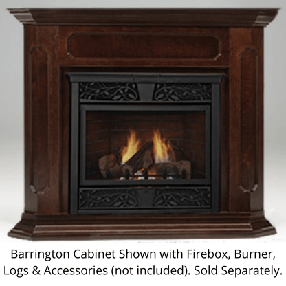Monessen 61" Unfinished Barrington Adjustable Wood Wall Cabinet for Symphony Fireplace