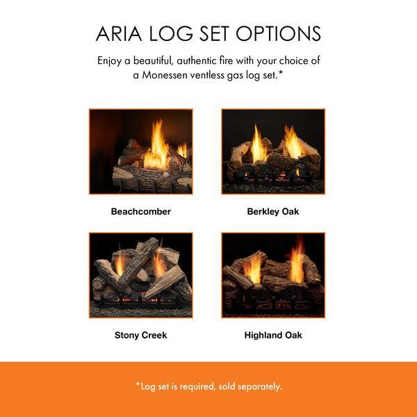 Monessen Aria 32" Traditional Vent Free Liquid Propane Gas Fireplace With Millivolt Ignition